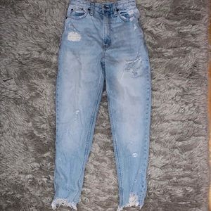 Annie high rise ripped mom jeans